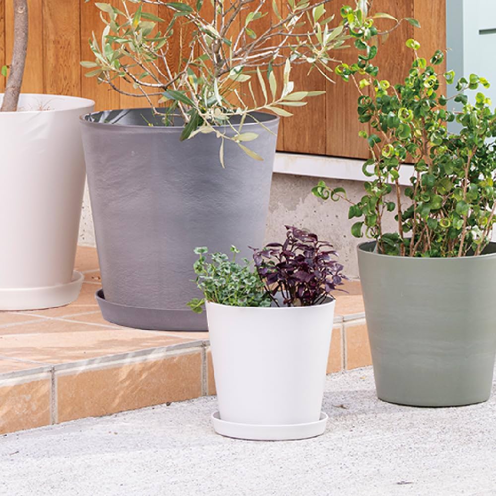 鉢　置物 Amazon | リッチェル 鉢 鉢カバー ドゥーロポット 18型 幅180mm